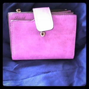 Purple leather wallet